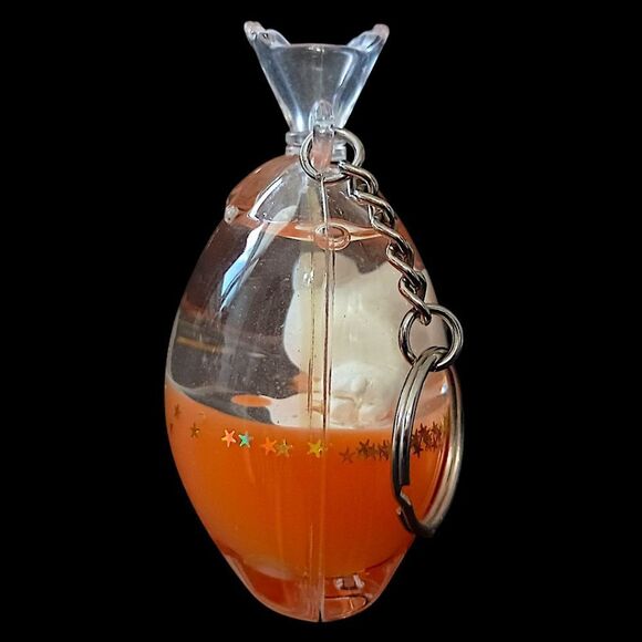 Tsunameez Prize Baggies Keychain Key Ring Kitty Cat Kitten Floating Orange Clear - Picture 5 of 15